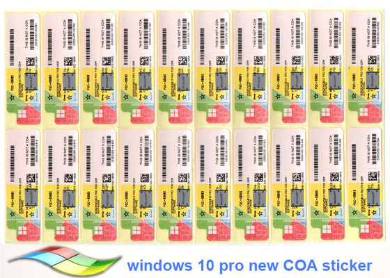 China PC Or Tablet  Windows 10 Pro COA Sticker 100% Original Customizable FQC supplier