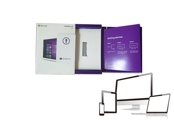 China 100% Authentic Windows 10 FPP Retail Box Full Version 64bit Systems Online Activate supplier