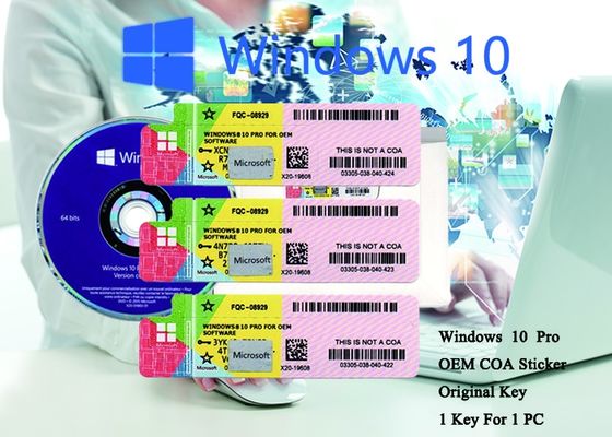 China 100% Authentic Windows 10 Pro COA Sticker  64 bit Systems Online Activate supplier