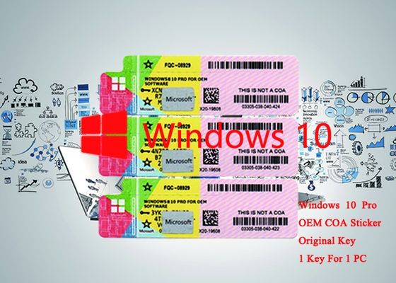 China 64bit / 32bit OS 100% Authentic Windows 10 Pro OEM Serial Sticker Online Activate supplier