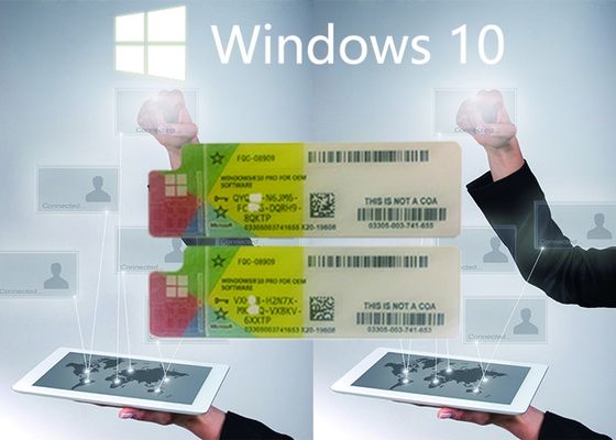 China Full Version Windows 10 Pro COA Sticker Working Serial Key Customizable FQC 64bit Systems supplier