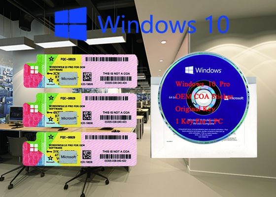 China Genuine Windows 10 Pro COA 32 bit x 64 Bit Multi Language FQC 08929 supplier