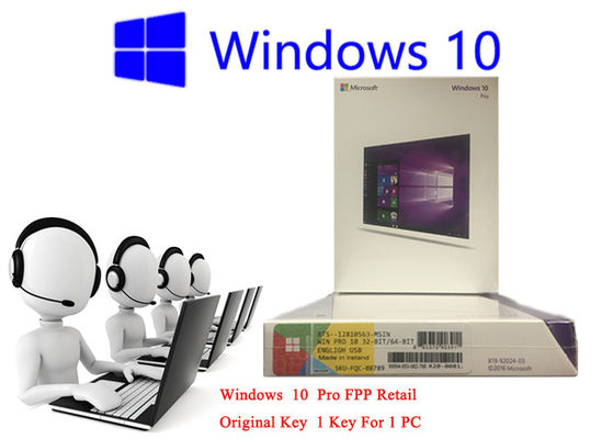 China 32bit / 64bit Windows 10 FPP Retail Box Korean International PC 3.0 USB Online Activation supplier