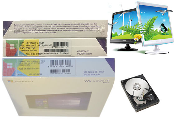 China Windows 10 Home FPP 32/64 Bit USB 3.0 &amp; OEM License Retail Original Key for Computer supplier
