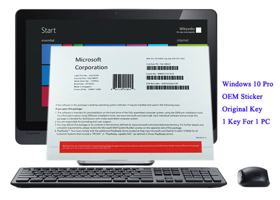 China Microsoft Windows 10 Profession OEM Sticker License 64bit Systems Lifetime Warranty supplier