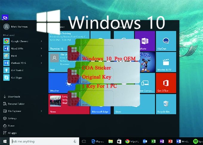 Microsoft Operating System COA License Sticker / Windows 10 Pro OEM 100% Original