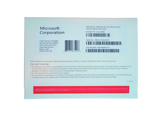 China Microsoft Windows 8.1 Pro Pack OEM Packge Software Online Activate supplier
