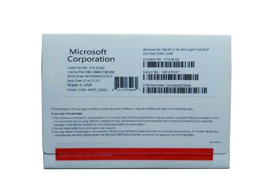China 64bit Systems Microsoft Windows Server 2012 R2 Standard Edition Online Activate supplier