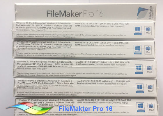 China Software FileMaker Pro 16 Upg FPP Package 100% Original Filemaker Pro Windows supplier