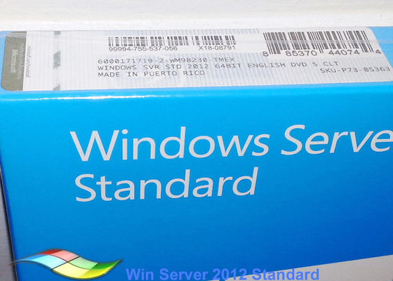 China Full Version Windows Server 2012 FPP Standard Customizable FQC 64bit Systems DVD supplier