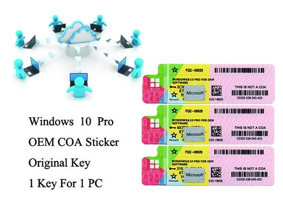 China Authentic Windows 10 Product Key 32bit/64bit Operating Systems COA X20 Full Version Software supplier
