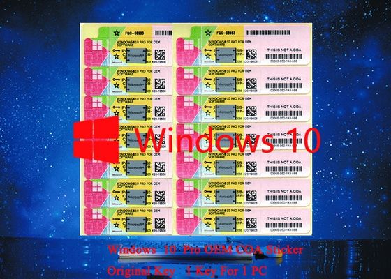 China Genuine Microsoft Windows 10 Pro COA Working Serial Sticker for PC Full version Multi Language supplier