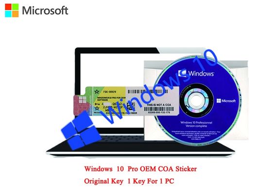 China Microsoft Windows 10 Pro COA Sticker German Language 64bit Online Activation For Computer supplier
