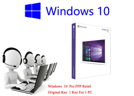 China Microsoft Windows 10 Pro FPP Retail 64bit Online Activate German / Multili Language supplier