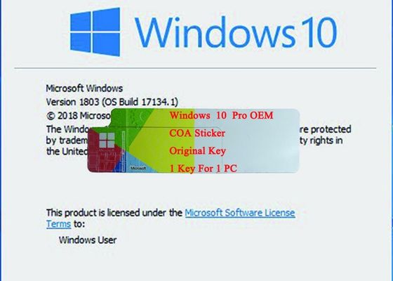 China Windows 10 Pro COA sticker / OEM / Retail Box with Original Key 1703 System Version Life Legal Using warranty supplier